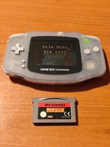 CONSOLLE NINTENDO GAME BOY ADVANCE GBA ORIGINALE TRASPARENTE + 2 GIOCHI - Foto 1 di 5