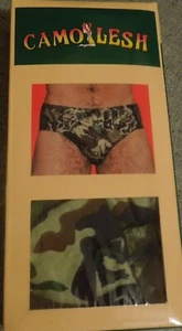 Vintage CAMOFLESH Underwear Bikini Briefs M - 100% Cotton - New in Box - Picture 1 of 4