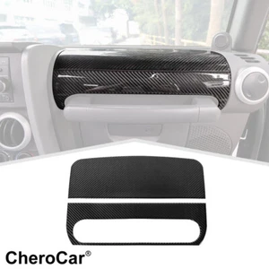 Cubierta decorativa copiloto tablero delantero fibra de carbono suave para Jeep Wrangler JK 2007-2010 - Imagen 1 de 7