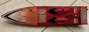 RADIO SHACK "CALIENTE" RC RED RACING BOAT 27 MHZ NIKKO Rare AS IS no remote - Picture 1 of 9