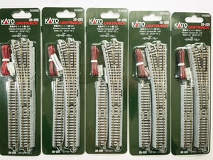 Lots of 5 Kato 20-220 Left Turnout with R481-15º EP481-15L #4 N Scale - Picture 1 of 4