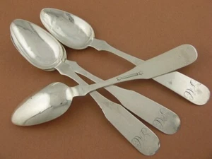 4 frühe Münze Silberlöffel JOSEPH DRAPER Wilmington DE c1795-1813 - Bild 1 von 10