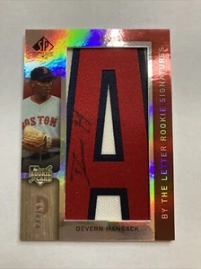 SP DEVERN HANSACK RPA RC Letterman "A" 2007 parche automático autógrafo de los Medias Rojas/50 SP - Imagen 1 de 4