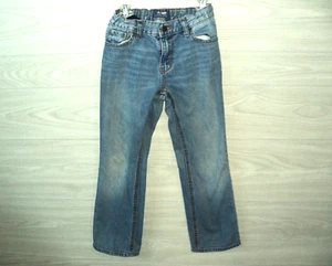 Old Navy Boy's Jeans Loose Boot-Cut Sz 10 Regular Blue 24 1/2" Inseam Distressed - Picture 1 of 4