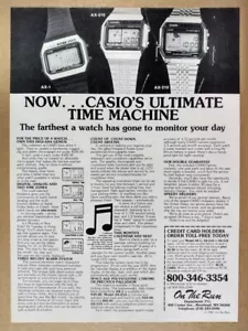 Relojes digitales Casio AX-1 AX-510 AX-210 1981 anuncio impreso vintage - Imagen 1 de 1