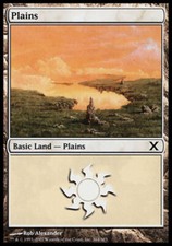 Plains (364) - Foil ~ Moderately Played 10th Edition Tenth MTG Magic UltimateMTG