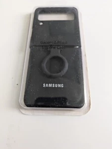 COQUE COQUE SILICONE SAMSUNG GALAXY Z FLIP 4 AVEC ANNEAU - SCELLÉE - NOIRE - Photo 1 sur 2