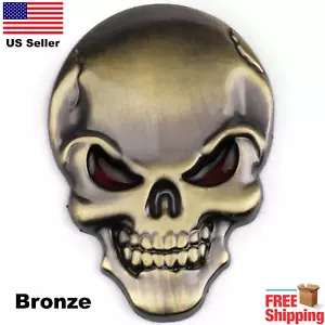 METAL 3D emblema de calavera pegatina esqueleto calcomanía calavera insignia ATV, UTV, camión, automóvil - Imagen 1 de 12
