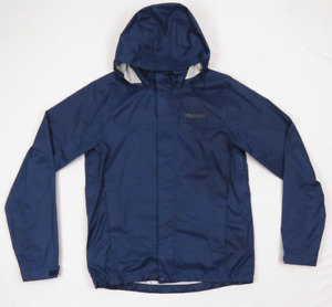 Marmot Blue Precip Rain Wind Mens Hooded Full Zip Windbreaker Coat Jacket S