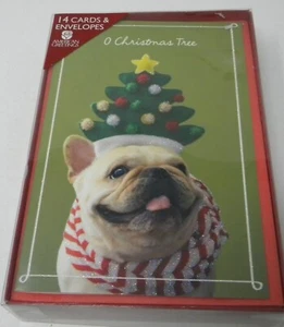 14cnt American Greetings Bulldog Christmas Cards - Picture 1 of 1