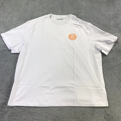 Camisa Sergio Tacchini Para Hombres 4XL XXXXL Camiseta Gráfica Blanca Beige Deletreada a3dgdfgd Foto 1 de 4