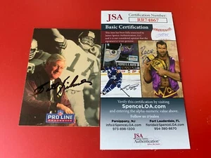 Billy Kilmer Redskins 1993 NFL Pro Line Card Signed Auto JSA COA - Picture 1 of 2