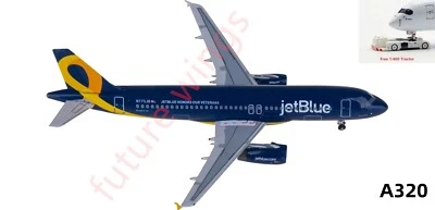 1:400 AeroClassics AC411267 JetBlue A320 N775JB Aircraft Model+Free Tractor - Image 1 of 4