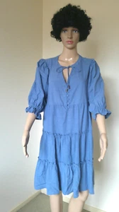 ROCKMANS. BLUE . 3/4 SLEEVES. DRESS. SIZE. 14. - Picture 1 of 8