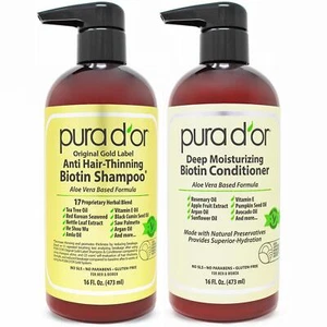 PURA D'OR Anti-Thining Biotin Shampoo & Deep Moisturizing Conditioner Original - Bild 1 von 7