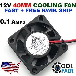 12V 40mm Cooling Computer Case Fan 4010 40x40x10mm DC PC 3D Printer 2-Pin - Picture 1 of 6