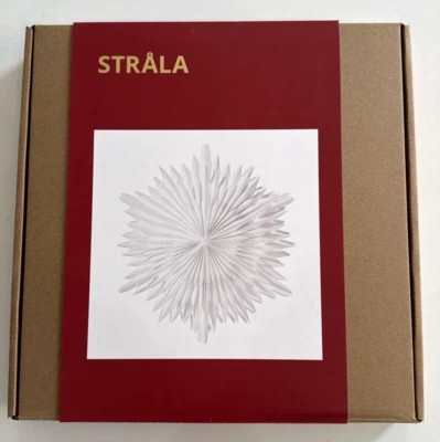 Pantalla de lámpara Ikea STRALA, 3D en forma de flor/estrella blanca 24", 005.824.80 - NUEVA Foto 1 de 4