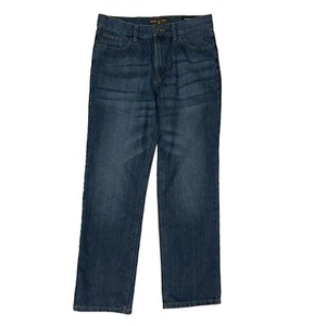 Ring Of Fire Boys Straight Leg Dark Wash Denim Jeans Size 18 x 29 Inseam  - Picture 1 of 11