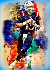 Mac Jones New England Patriots   1/5  Art Print Card By.Marci