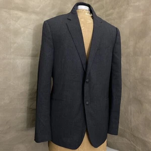 Rag & Bone Pinstripe 100% Wool Blazer Men’s Dinner Jacket 44 BARNEY’S Charcoal - Picture 1 of 12