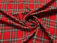 Scottish Tartan Check Fabric Material DESIGN 19 ROYAL STEWART