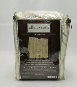 Allen And Roth Pole Top Panel Taffeta Embroidered Interlined Drapery - Picture 1 of 11