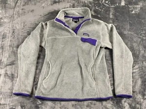 Patagonia Damen Größe Small 1/4 Snap Grau Lila Fleece Pullover - Bild 1 von 6