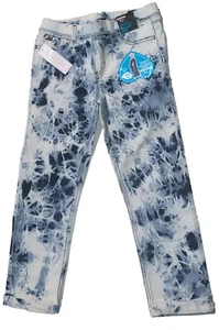 Jordache Girls Crop Cuffed Jegging Size Lg 10-12 Blue Tie-Dye Brand New - Picture 1 of 4