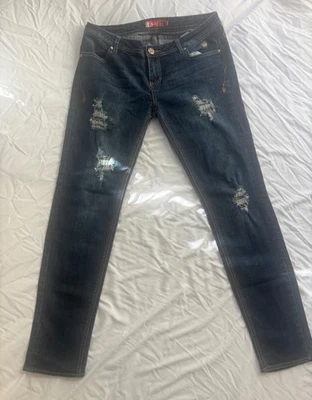 Pantalones de mezclilla para mujer Apple Bottoms azules talla 9/10 bordados vintage años 2000 Y2K Foto 1 de 4