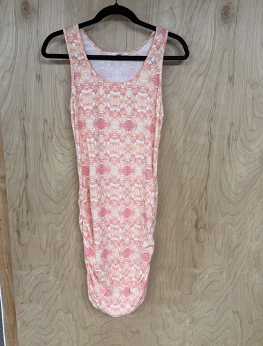 UNDERCOVER Victorias Secret mini abito tubino copricostume spiaggia piscina arancione rosa Medium