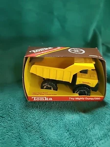 1985 TONKA Tiny Mighty Dump Truck #390 Steel Body Plastic Bed - Picture 1 of 8