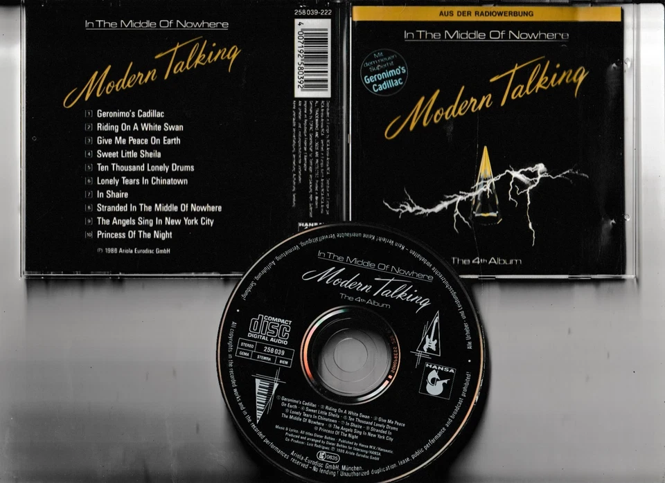 Modern Talking - In The Middle Of Nowhere - The 4th Album ! CD - Bild 1 von 1