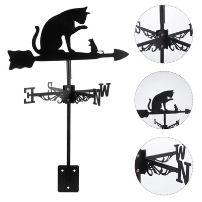  Inoxydable Indicateur De Direction Du Vent Décoration Toit Serre - Immagine 1 di 4