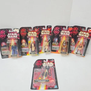 Lotto 6 action figure Star Wars episodio 1, assortimento tutte sigillate - Foto 1 di 5