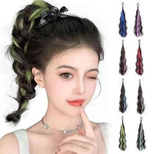 50cm Length Braiding Hair Ponytail Colorful Hair Extensions  Women - Picture 1 of 20