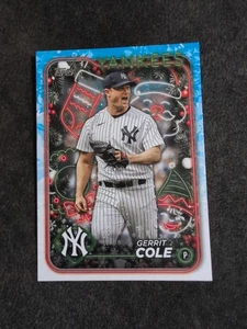 Tarjeta de béisbol 2024 Topps Holiday Gerrit Cole #H12 New York Yankees - Imagen 1 de 2