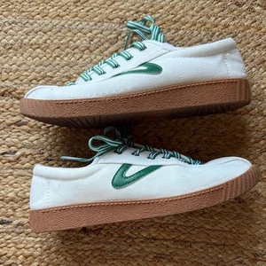 Tretorn weiß und grün Canvas Classice Turnschuhe Größe 7,5 - Bild 1 von 8