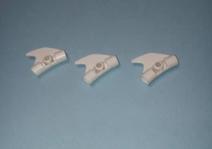 3 White Lego 87745 Technic Curved Connector with Fin Atlantis Hero Factory Chima - Picture 1 of 20