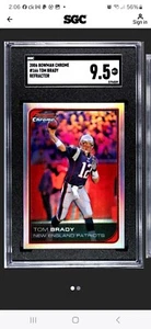 RARE!! TOM BRADY SGC 9.5 2006 BOWMAN CHROME FOOTBALL #166 REFRACTOR POP 5 OBO ! - Picture 1 of 2