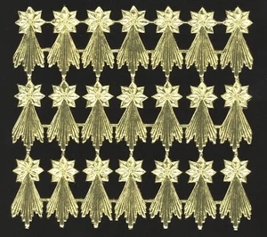 alter Bogen Dresdner Pappe Kometen Sternschnuppe gold geprägt - DIE CUT SCRAPS - Picture 1 of 2