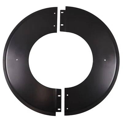 Split Rosette Collar Black Matt Vitreous Enamelled Wood and Multifuel Stoves - Image 1 of 3