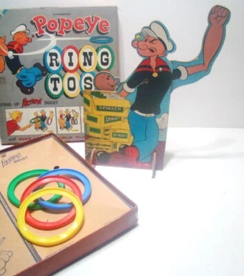 POPEYE the Sailor & SWEET PEA Transogram VTG 1957 Ring Toss Game HTF - Image 1 of 4