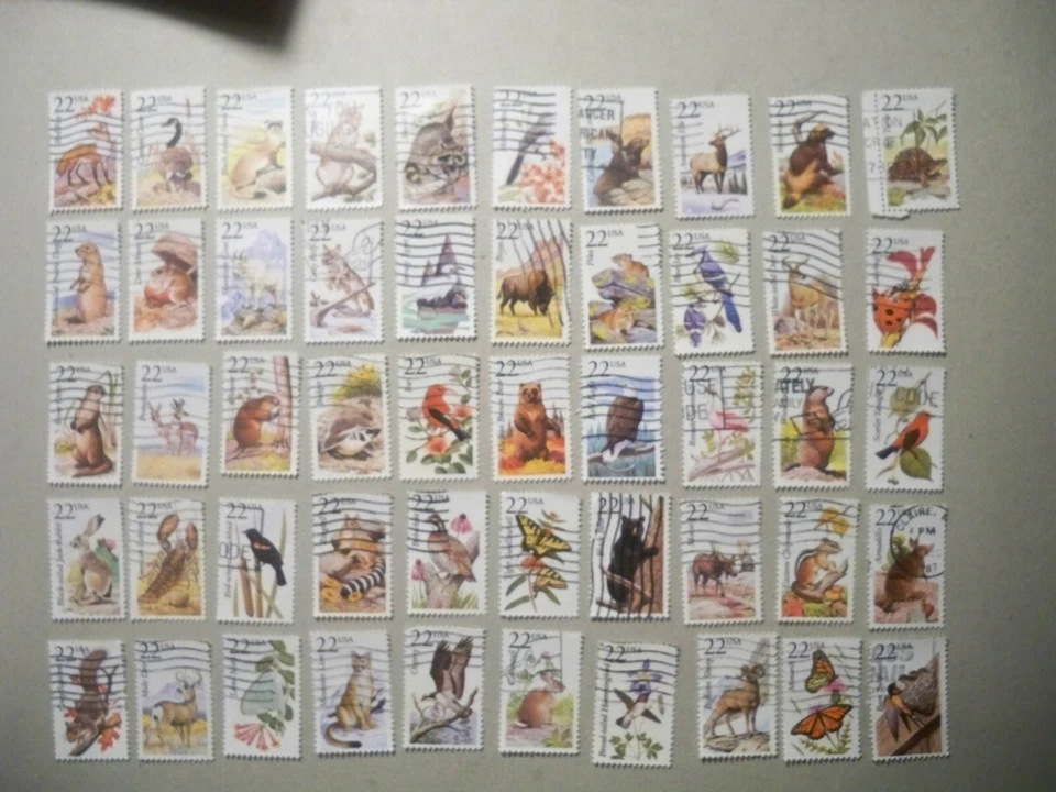 USA Used, 1987 Issue, Complete Set North American Wildlife (Set of 50) - Image 1 of 1