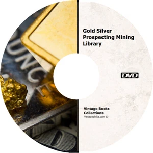 * GOLD & SILVER LIRARY ASSAYING PROSPECTING MINING METALLURGY 104 BOOKS on DVD * - Picture 1 of 1