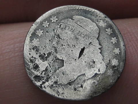 1832 Capped Bust Silver Half Dime- About Good Details Cover