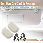 2 Set Beige Iron Sun Visor Cap Clip Clip Retainer For Ford Fusion 2013-2016