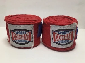 Combat Sports Semi-Elastic Handwraps Boxing Hand Wraps Red Kick MMA - Picture 1 of 4