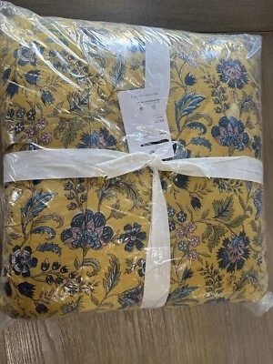 Edredón reversible Pottery Barn Bette King amarillo azul Foto 1 de 2