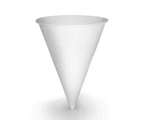 400 x 4oz Disposable Individual Roll Rim Paper Cones Cups for Water Cooler - Picture 1 of 1