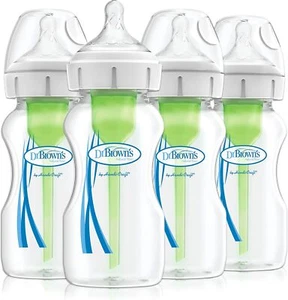 Dr Brown's Natural Flow Anti-Colic Options+ Wide-Neck 4 count (Pack of 1) - Picture 1 of 8